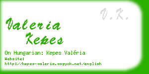 valeria kepes business card