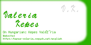 valeria kepes business card